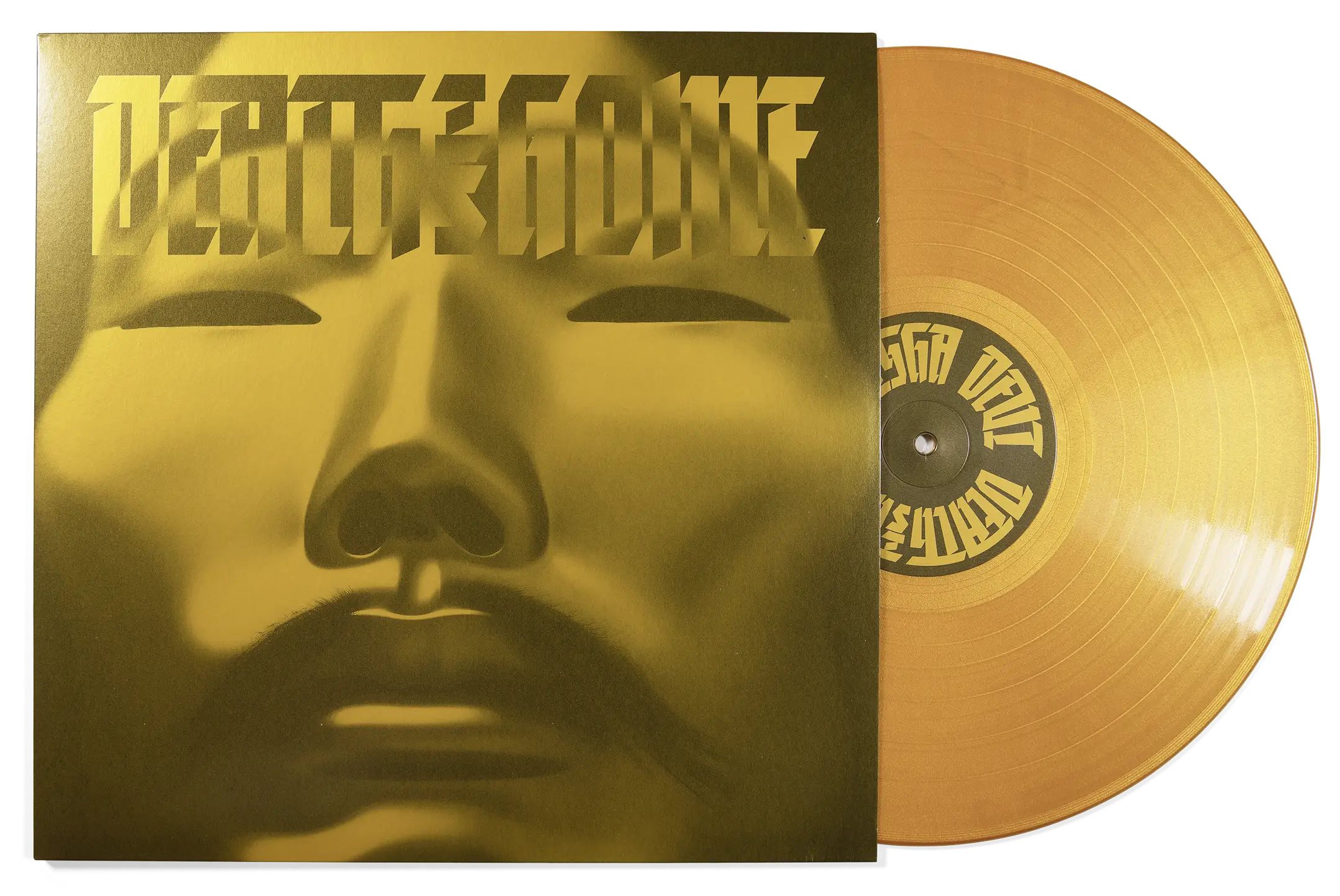 Pochette du vinyle et vinyle face A de l’album «Death is Home» d’Aisha Devi